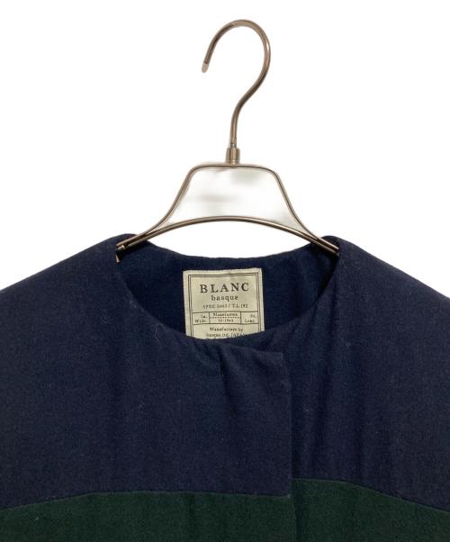 blanc basque（ブランバスク）BLANC basque (ブランバスク) バイカラーダウンコート ネイビー サイズ:38の古着・服飾アイテム