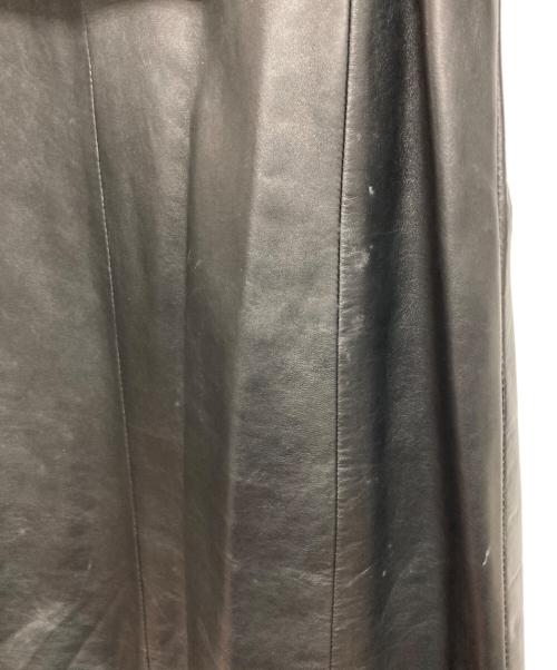 EMPORIO ARMANI（エンポリオアルマーニ）EMPORIO ARMANI (エンポリオアルマーニ) レザートレンチコート ブラック サイズ:48の古着・服飾アイテム