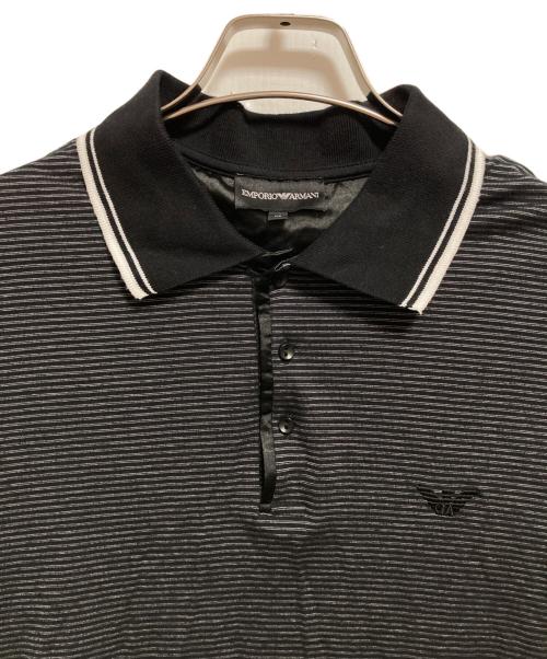 EMPORIO ARMANI（エンポリオ アルマーニ）EMPORIO ARMANI (エンポリオ アルマーニ) ポロシャツ ブラック サイズ:XLの古着・服飾アイテム