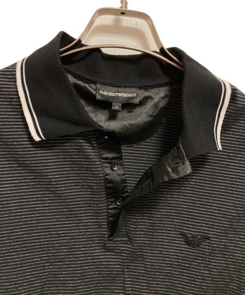 EMPORIO ARMANI（エンポリオ アルマーニ）EMPORIO ARMANI (エンポリオ アルマーニ) ポロシャツ ブラック サイズ:XLの古着・服飾アイテム