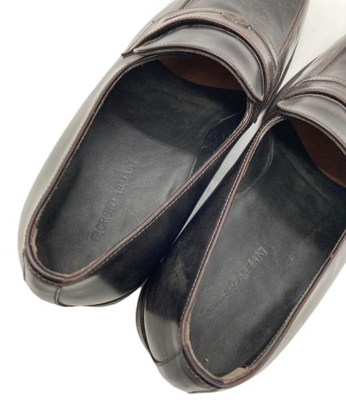 GIORGIO ARMANI（ジョルジョアルマーニ）GIORGIO ARMANI (ジョルジョアルマーニ) コインローファー ブラウン サイズ:44の古着・服飾アイテム