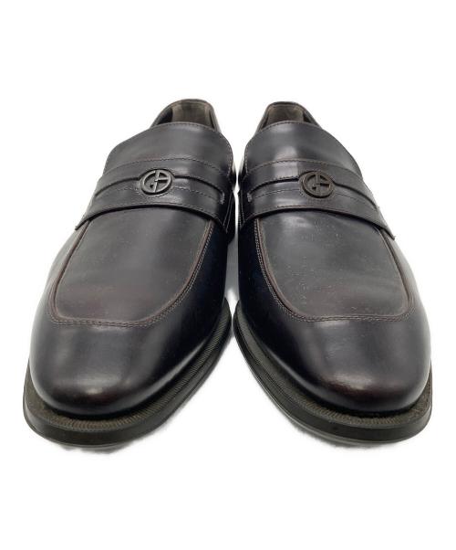 GIORGIO ARMANI（ジョルジョアルマーニ）GIORGIO ARMANI (ジョルジョアルマーニ) コインローファー ブラウン サイズ:44の古着・服飾アイテム