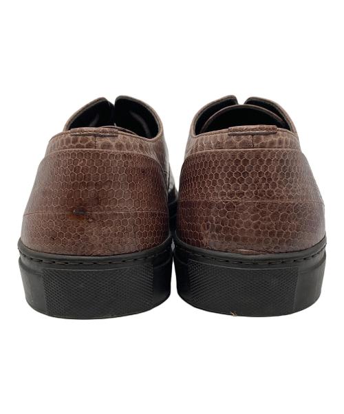 GIORGIO ARMANI（ジョルジョアルマーニ）GIORGIO ARMANI (ジョルジョアルマーニ) スネーク柄レザーシューズ ブラウン サイズ:SIZE 43の古着・服飾アイテム