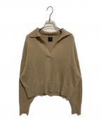 Spick and Spanスピックアンドスパン）の古着「ウール混ポロシャツプルオーバー」｜ベージュ