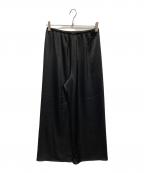 GALLARDA GALANTEガリャルダガランテ）の古着「ワイドドロストサテンパンツ」｜ブラック
