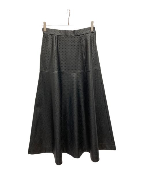 RAY BEAMS（レイ ビームス）RAY BEAMS (レイ ビームス) フェイクレザー パンチング スカート ブラック サイズ:1の古着・服飾アイテム