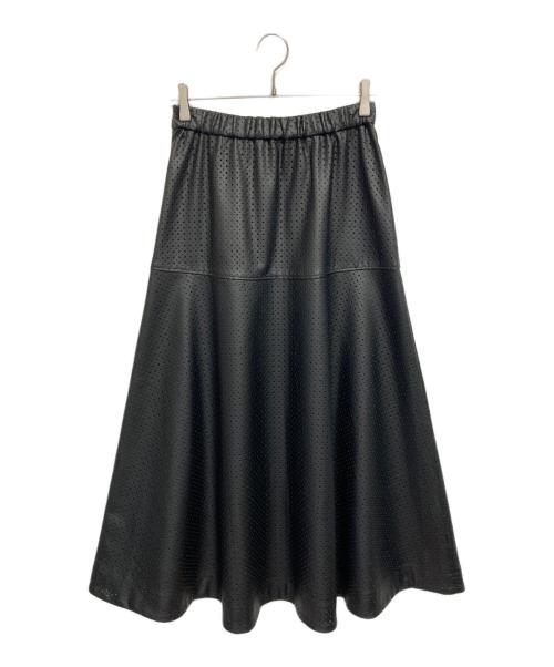 RAY BEAMS（レイ ビームス）RAY BEAMS (レイ ビームス) フェイクレザー パンチング スカート ブラック サイズ:1の古着・服飾アイテム