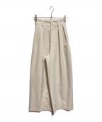 CAPRICIEUX LE'MAGE×gemeilカプリシューレマージュ×ジェムイル）の古着「2タックワイドパンツ」｜ベージュ