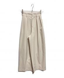 CAPRICIEUX LE'MAGE×gemeil（カプリシューレマージュ×ジェムイル）の古着「2タックワイドパンツ」｜ベージュ