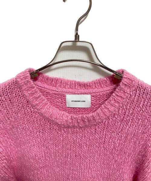 STUNNING LURE（スタニングルアー）STUNNING LURE (スタニングルアー) スラブリリーフェザープルオーバー ピンク サイズ:Sの古着・服飾アイテム
