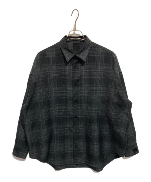 N.HOOLYWOOD（エヌ ハリウッド）N.HOOLYWOOD (エヌ ハリウッド) CHECK SHIRTS ブラック サイズ:36の古着・服飾アイテム