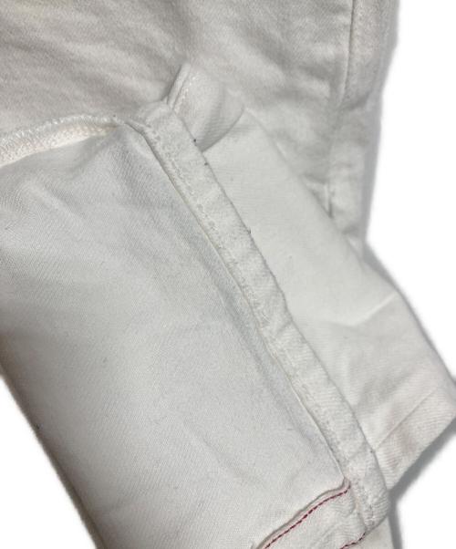 Dior（ディオール）Dior (ディオール) ポケットロゴ刺繍ボタンフライスキニーデニムパンツ ホワイト サイズ:W30の古着・服飾アイテム