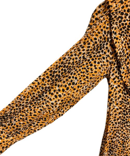 GANNI（ガニー）Ganni (ガニー) レオパード柄ワンピース オレンジ サイズ:36の古着・服飾アイテム