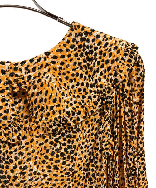 GANNI（ガニー）Ganni (ガニー) レオパード柄ワンピース オレンジ サイズ:36の古着・服飾アイテム