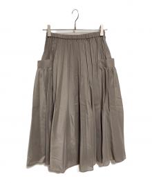 UNITED ARROWS TOKYO（ユナイテッドアローズトウキョウ）の古着「オーガンジー ポケット フレアスカート」｜オリーブ