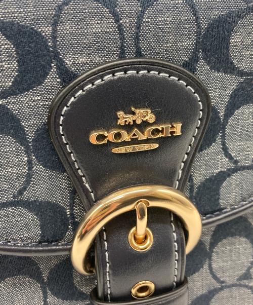 COACH（コーチ）COACH (コーチ) クリオ ショルダー バッグ 17 シグネチャー シャンブレー ネイビーの古着・服飾アイテム