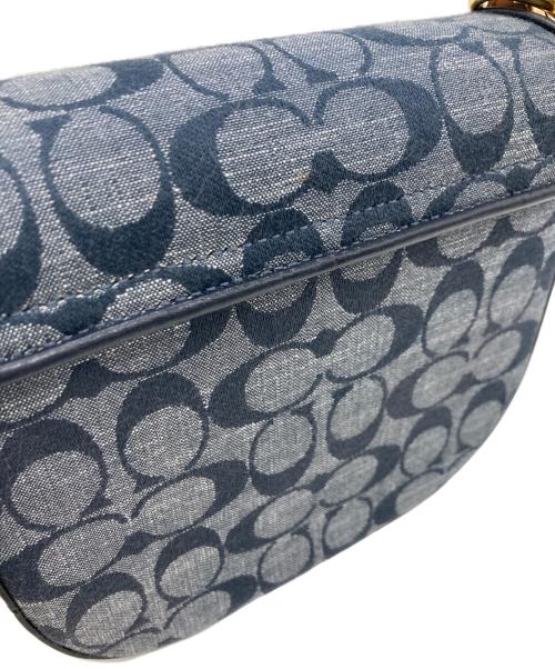 COACH（コーチ）COACH (コーチ) クリオ ショルダー バッグ 17 シグネチャー シャンブレー ネイビーの古着・服飾アイテム