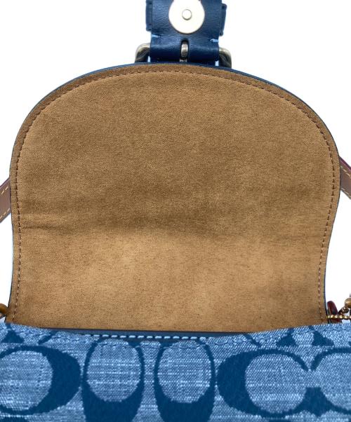 COACH（コーチ）COACH (コーチ) クリオ ショルダー バッグ 17 シグネチャー シャンブレー ネイビーの古着・服飾アイテム