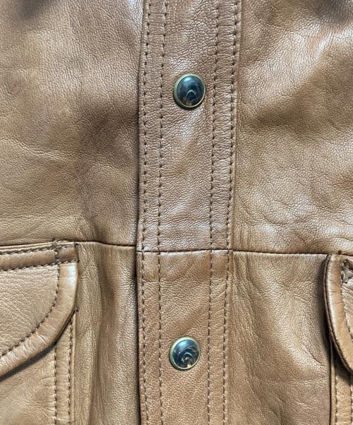 BANANA REPUBLIC（バナナリパブリック）BANANA REPUBLIC (バナナリパブリック) ラムレザーウエスタンシャツ ブラウン サイズ:Mの古着・服飾アイテム