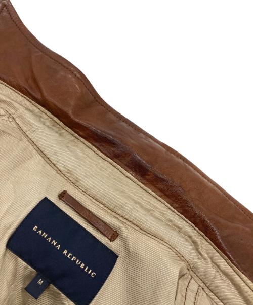 BANANA REPUBLIC（バナナリパブリック）BANANA REPUBLIC (バナナリパブリック) ラムレザーウエスタンシャツ ブラウン サイズ:Mの古着・服飾アイテム