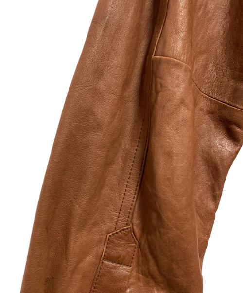 BANANA REPUBLIC（バナナリパブリック）BANANA REPUBLIC (バナナリパブリック) ラムレザーウエスタンシャツ ブラウン サイズ:Mの古着・服飾アイテム