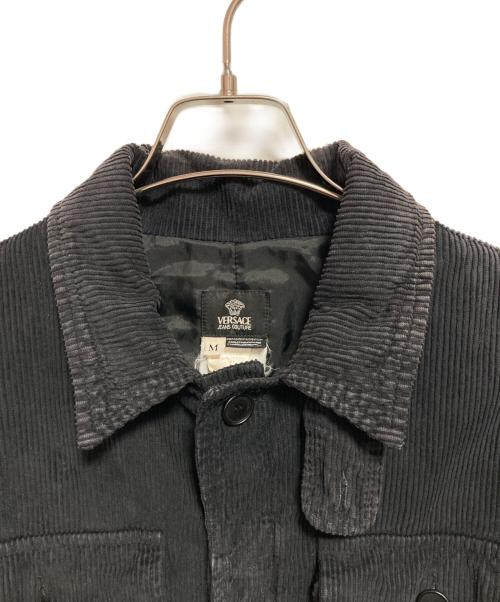 VERSACE JEANS COUTURE（ヴェルサーチ ジーンズクチュール）VERSACE JEANS COUTURE (ヴェルサーチ ジーンズクチュール) コーデュロイジャケット ブラック サイズ:Mの古着・服飾アイテム