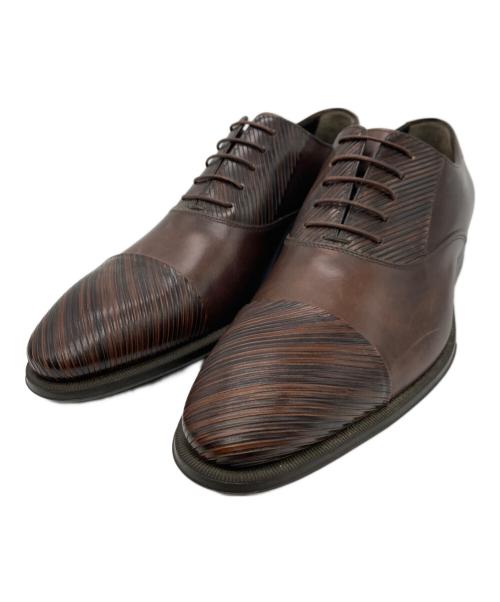 GIORGIO ARMANI（ジョルジョアルマーニ）GIORGIO ARMANI (ジョルジョアルマーニ) ストレートチップシューズ ブラウン サイズ:43 1/2の古着・服飾アイテム