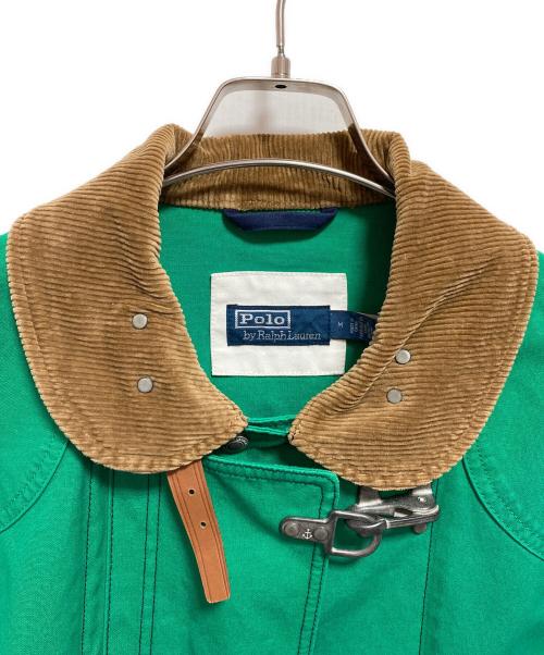 POLO RALPH LAUREN（ポロ・ラルフローレン）POLO RALPH LAUREN (ポロ・ラルフローレン) The Color-Blocked Canvas Jacket グリーン×ホワイト サイズ:Mの古着・服飾アイテム