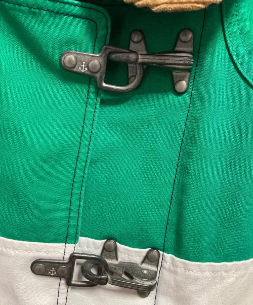 POLO RALPH LAUREN（ポロ・ラルフローレン）POLO RALPH LAUREN (ポロ・ラルフローレン) The Color-Blocked Canvas Jacket グリーン×ホワイト サイズ:Mの古着・服飾アイテム