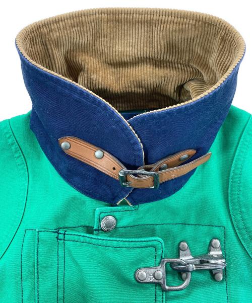 POLO RALPH LAUREN（ポロ・ラルフローレン）POLO RALPH LAUREN (ポロ・ラルフローレン) The Color-Blocked Canvas Jacket グリーン×ホワイト サイズ:Mの古着・服飾アイテム