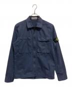 STONE ISLANDストーンアイランド）の古着「オーバージップシャツブルゾン」｜ネイビー