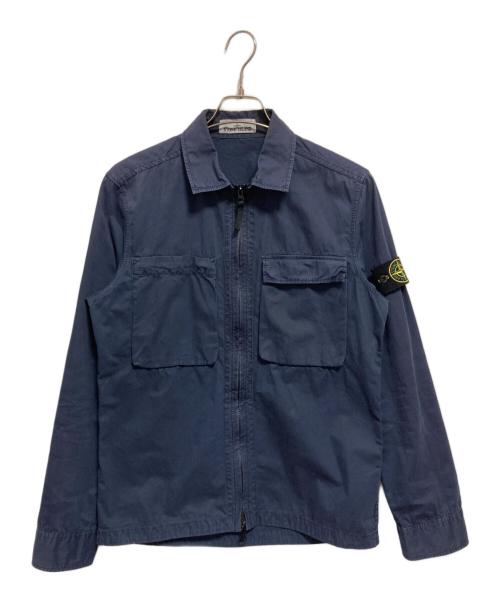 STONE ISLAND（ストーンアイランド）STONE ISLAND (ストーンアイランド) オーバージップシャツブルゾン ネイビー サイズ:Mの古着・服飾アイテム