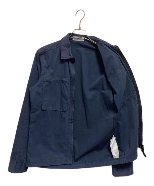 STONE ISLAND（ストーンアイランド）STONE ISLAND (ストーンアイランド) オーバージップシャツブルゾン ネイビー サイズ:Mの古着・服飾アイテム