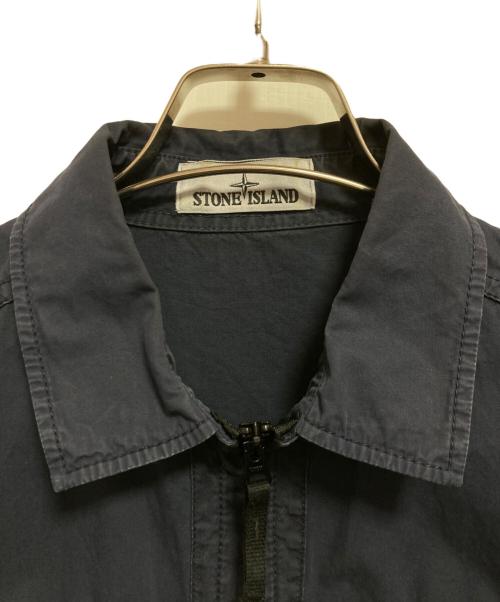 STONE ISLAND（ストーンアイランド）STONE ISLAND (ストーンアイランド) オーバージップシャツブルゾン ネイビー サイズ:Mの古着・服飾アイテム
