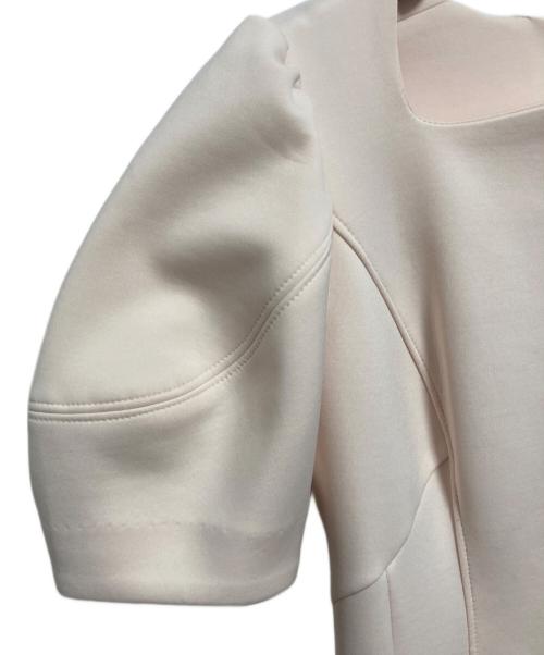 CELFORD（セルフォード）CELFORD (セルフォード) カーブネックポンチワンピース ベージュ サイズ:34の古着・服飾アイテム