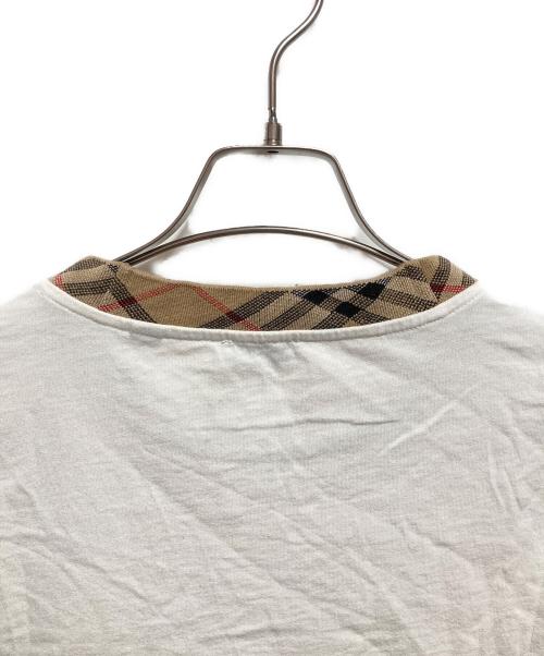 BURBERRY（バーバリー）BURBERRY (バーバリー) ノバチェックトリムコットンTシャツ ホワイト サイズ:Lの古着・服飾アイテム