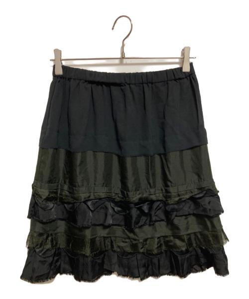 JUNYA WATANABE MAN（ジュンヤワタナベマン）JUNYA WATANABE MAN (ジュンヤワタナベマン) フリルスカート ブラック サイズ:Ｍの古着・服飾アイテム