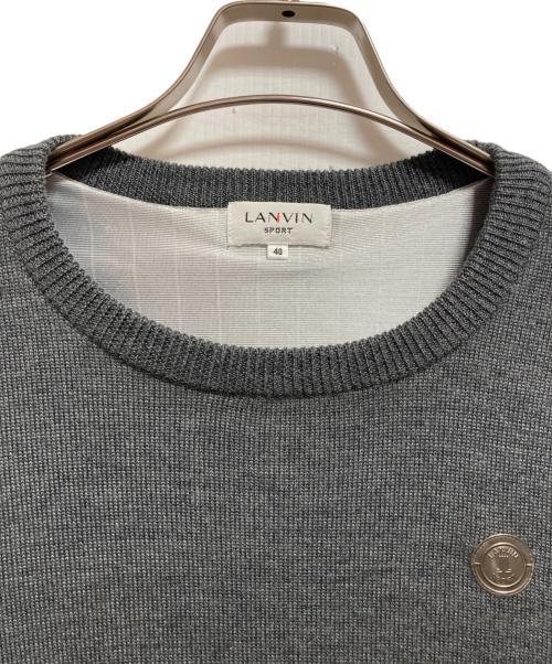 LANVIN SPORT（ランバン スポーツ）LANVIN SPORT (ランバン スポーツ) クルーネックニット グレー サイズ:40の古着・服飾アイテム