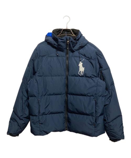 POLO RALPH LAUREN（ポロ・ラルフローレン）POLO RALPH LAUREN (ポロ・ラルフローレン) ビッグポニー スタンドフードダウンジャケット ネイビー サイズ:XLの古着・服飾アイテム