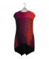 ISSEY MIYAKE (イッセイミヤケ) 総柄グラデーションノースリーブワンピース ブラック サイズ:3：30000円