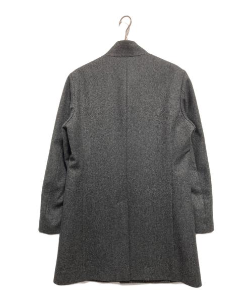 Paul Stuart（ポールスチュアート）Paul Stuart (ポールスチュアート) ウールカシミヤウーステッドスタンドカラーコート グレー サイズ:SIZE 48の古着・服飾アイテム