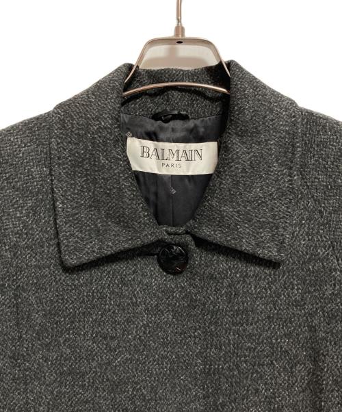 BALMAIN（バルマン）BALMAIN (バルマン) ロングコート グレー サイズ:9の古着・服飾アイテム