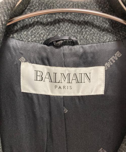BALMAIN（バルマン）BALMAIN (バルマン) ロングコート グレー サイズ:9の古着・服飾アイテム