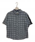 COACHコーチ）の古着「シグネチャー柄シャツ」｜ブルー