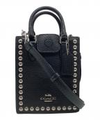 COACHコーチ）の古着「ノースサウススタッズ 2WAYショルダーバッグ」｜ブラック