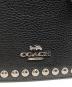 中古・古着 COACH (コーチ) ノースサウススタッズ 2WAYショルダーバッグ ブラック：12000円