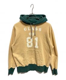 filmelange（フィルメランジェ）の古着「VIDAL Pull Hoodie Print Sweat fade yellow」｜イエロー