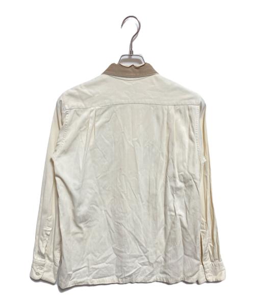 sandhurst（サンドハースト）SANDHURST (サンドハースト) 50ー60s ギャバジン刺繍シャツ ベージュ サイズ:S (14 1/2)の古着・服飾アイテム