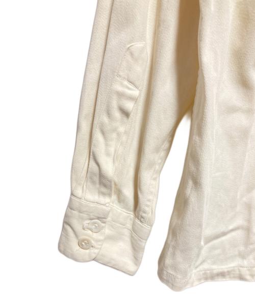 sandhurst（サンドハースト）SANDHURST (サンドハースト) 50ー60s ギャバジン刺繍シャツ ベージュ サイズ:S (14 1/2)の古着・服飾アイテム