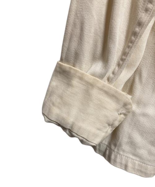 sandhurst（サンドハースト）SANDHURST (サンドハースト) 50ー60s ギャバジン刺繍シャツ ベージュ サイズ:S (14 1/2)の古着・服飾アイテム